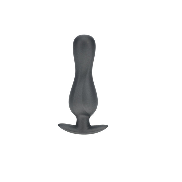 Ouch! Curvy Anal Plug Gun Metal Grey 11.7 Cm Butt Non Vibrating Butt Plugs