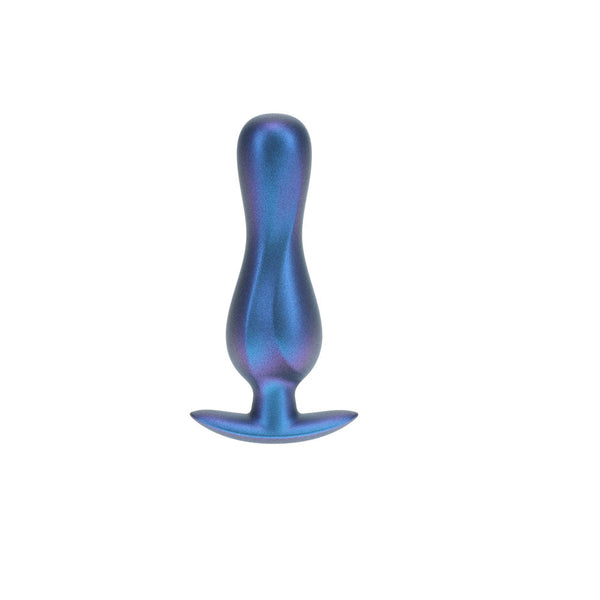 Ouch! Curvy Anal Plug Metallic Blue 11.7 Cm Butt Non Vibrating Butt Plugs