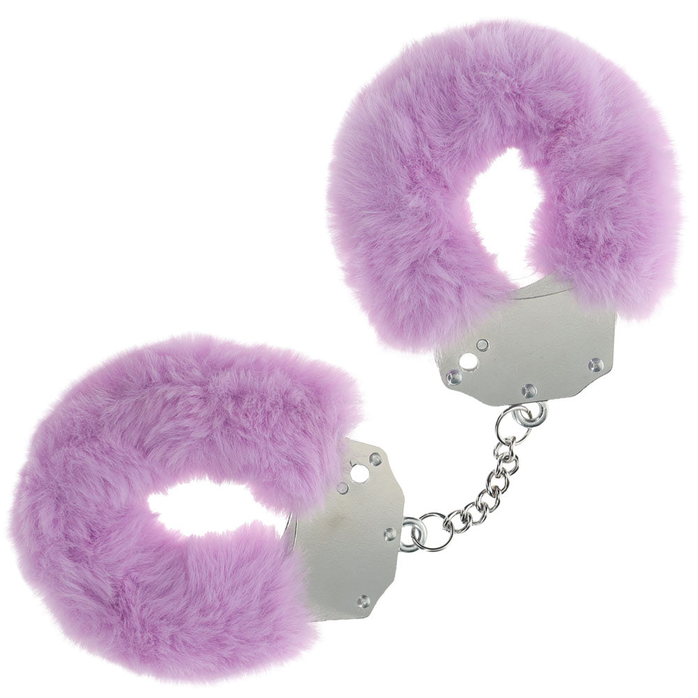 Ouch! Heavy Duty Fluffy Cuffs Lavender Restraints Restraint Kits & Sets