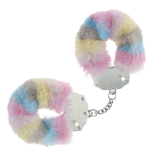 Ouch! Heavy Duty Fluffy Cuffs Multicolour 2 Multicoloured Restraints Restraint Kits & Sets