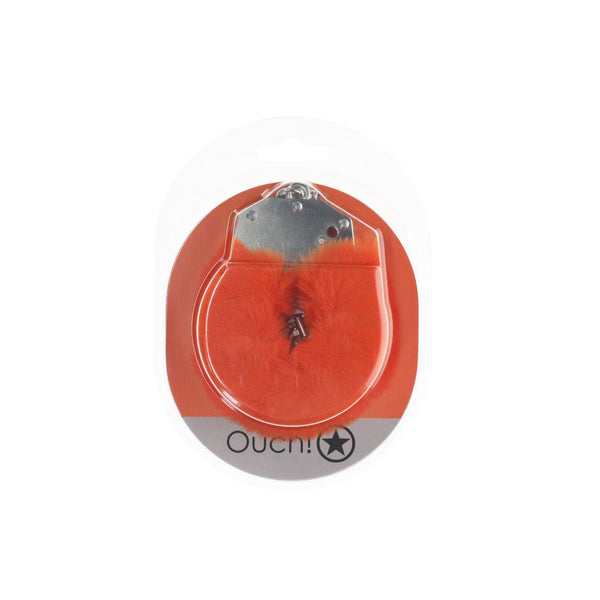 Ouch! Heavy Duty Fluffy Cuffs Orange Restraints Restraint Kits & Sets