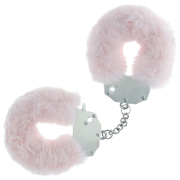 Ouch! Heavy Duty Fluffy Cuffs Powder Pink Restraints Restraint Kits & Sets