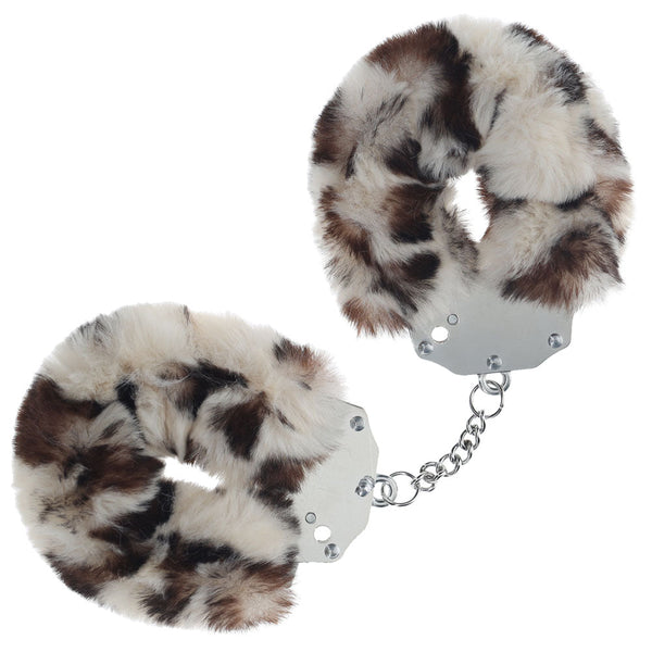 Ouch! Heavy Duty Fluffy Cuffs Snow Leopard Restraints Restraint Kits & Sets