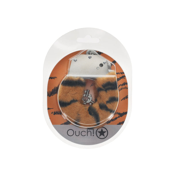 Ouch! Heavy Duty Fluffy Cuffs Tiger Restraints Restraint Kits & Sets