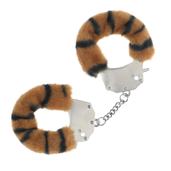 Ouch! Heavy Duty Fluffy Cuffs Tiger Restraints Restraint Kits & Sets