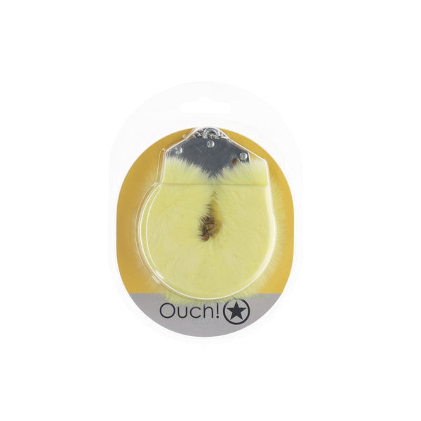 Ouch! Heavy Duty Fluffy Cuffs Yellow Restraints Restraint Kits & Sets
