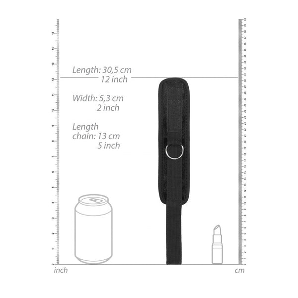 Ouch! Velvet & Hook And Loop Tape Adjustable Handcuffs Black Restraints Cuffs & Shackles