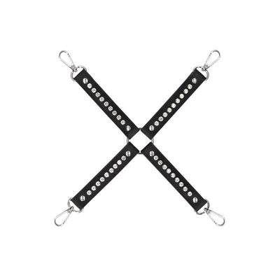 Ouch! Diamond Studded Hogtie Black Restraint Restraint Kits & Sets