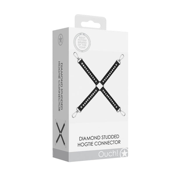 Ouch! Diamond Studded Hogtie Black Restraint Restraint Kits & Sets