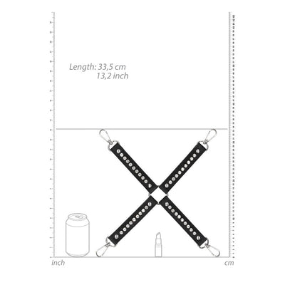 Ouch! Diamond Studded Hogtie Black Restraint Restraint Kits & Sets