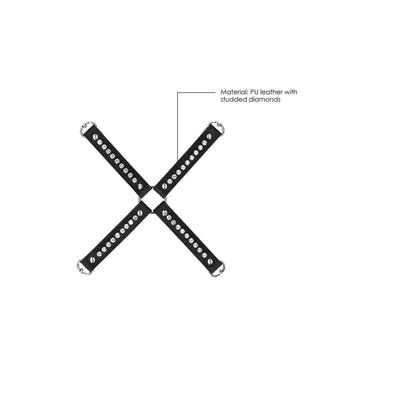 Ouch! Diamond Studded Hogtie Black Restraint Restraint Kits & Sets