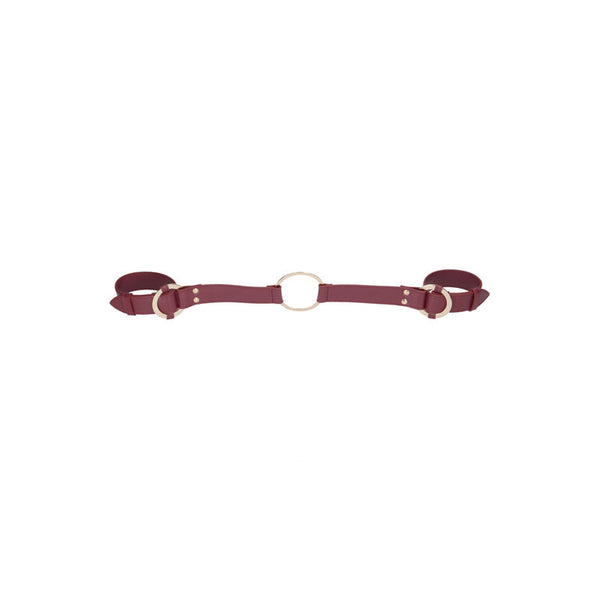 Ouch! Halo Handcuff With Connector Burgundy Restraint Restraint Kits & Sets