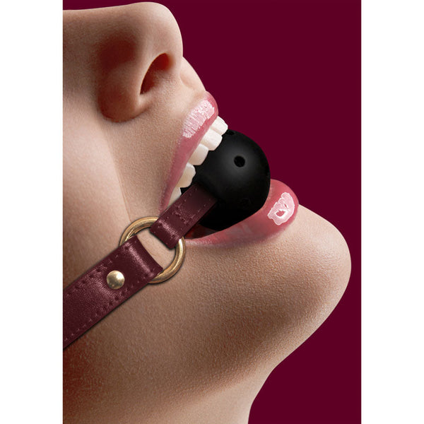 Ouch! Halo Breathable Ball Gag Burgundy Mouth Restraint Restraint Kits & Sets