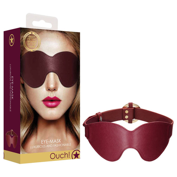 Ouch! Halo Eyemask Burgundy Mask Restraint Kits & Sets