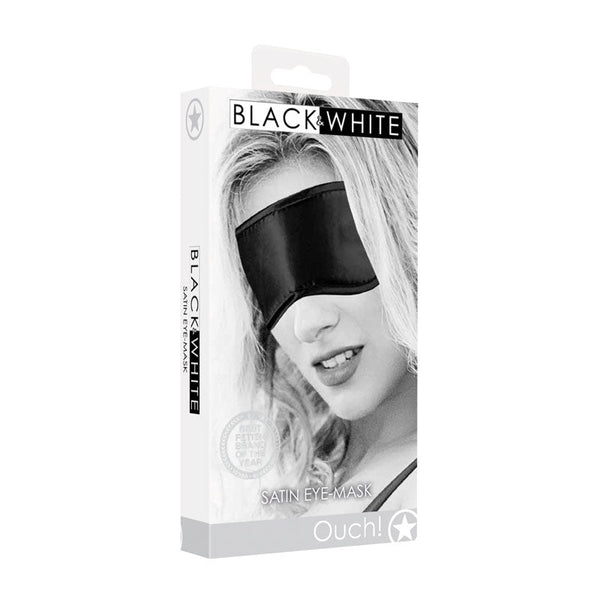 Ouch! Black & White Satin Eye Mask Restraint Restraint Kits & Sets