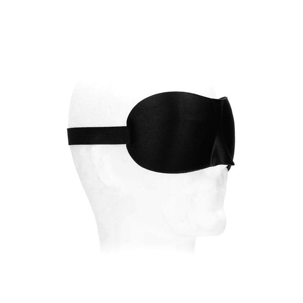 Ouch! Black & White Satin Curvy Eye Mask Restraint Restraint Kits & Sets