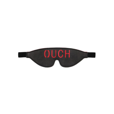 Ouch! Black & White Bonded Leather Eye Mask ''Ouch'' Restraint Restraint Kits & Sets
