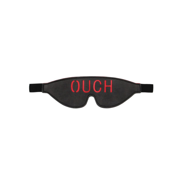 Ouch! Black & White Bonded Leather Eye Mask ''Ouch'' Restraint Restraint Kits & Sets