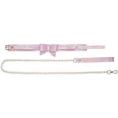 Ouch! Paris Collection Collar With Leash Pink Restraint Restraint Kits & Sets