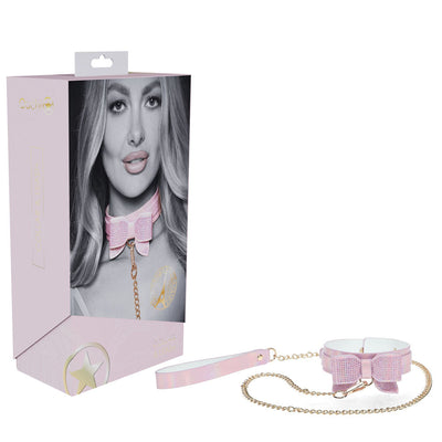 Ouch! Paris Collection Collar With Leash Pink Restraint Restraint Kits & Sets
