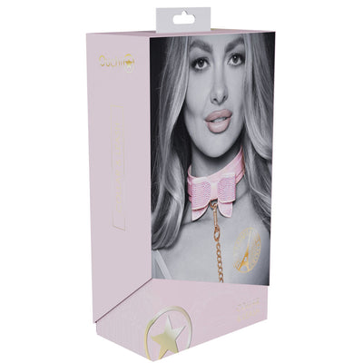 Ouch! Paris Collection Collar With Leash Pink Restraint Restraint Kits & Sets