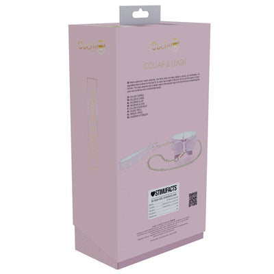 Ouch! Paris Collection Collar With Leash Pink Restraint Restraint Kits & Sets