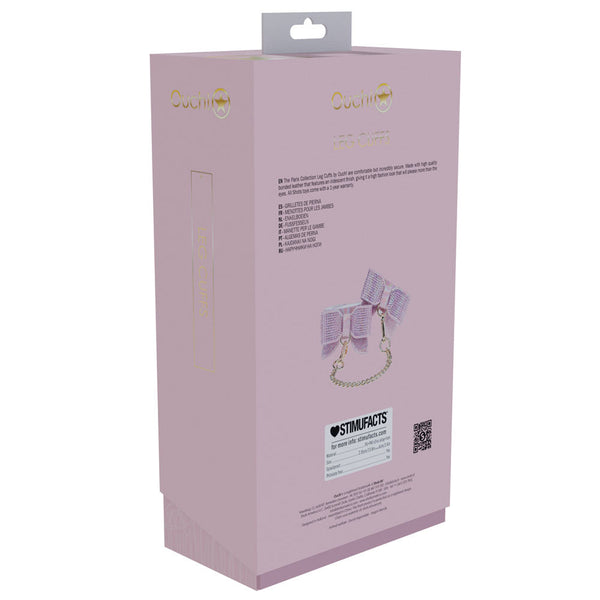 Ouch! Paris Collection Leg Cuffs Pink Restraints Restraint Kits & Sets
