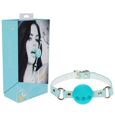 Ouch! Paris Collection Silicone Ball Gag Baby Blue Breatheable Mouth Restraint Restraint Kits & Sets
