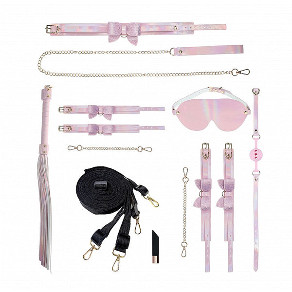 Ouch! Paris Collection Kit With Bag Pink  Set 8 Piece Restraint Kits & Sets