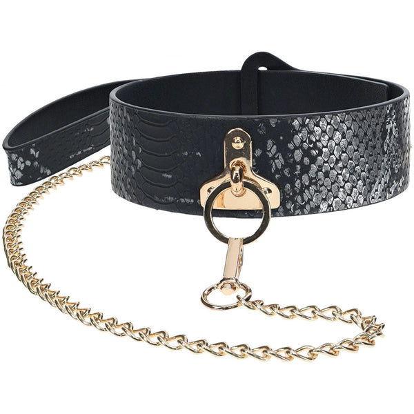 Ouch! Florence Collection Collar With Leash Black Restraint Restraint Kits & Sets