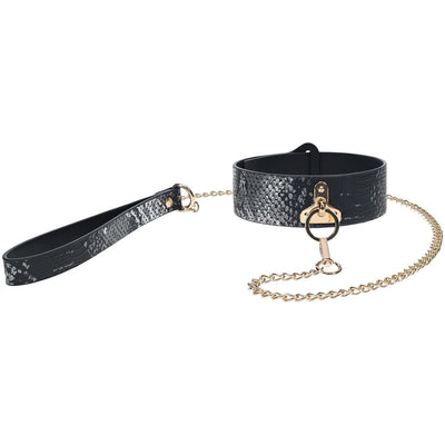 Ouch! Florence Collection Collar With Leash Black Restraint Restraint Kits & Sets