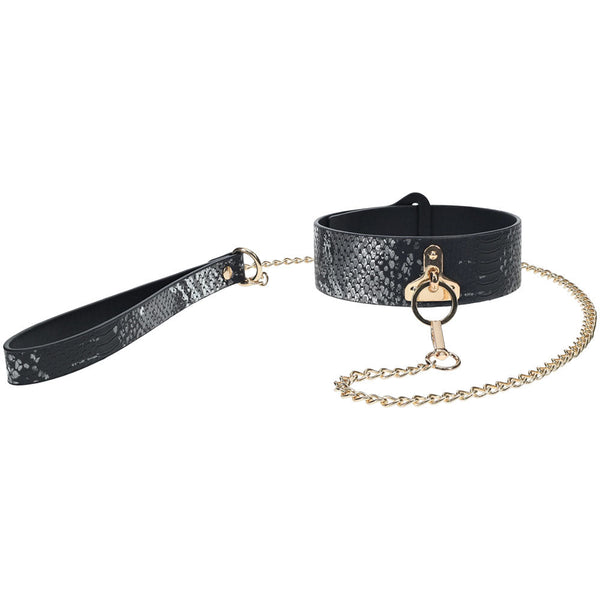 Ouch! Florence Collection Collar With Leash Black Restraint Restraint Kits & Sets