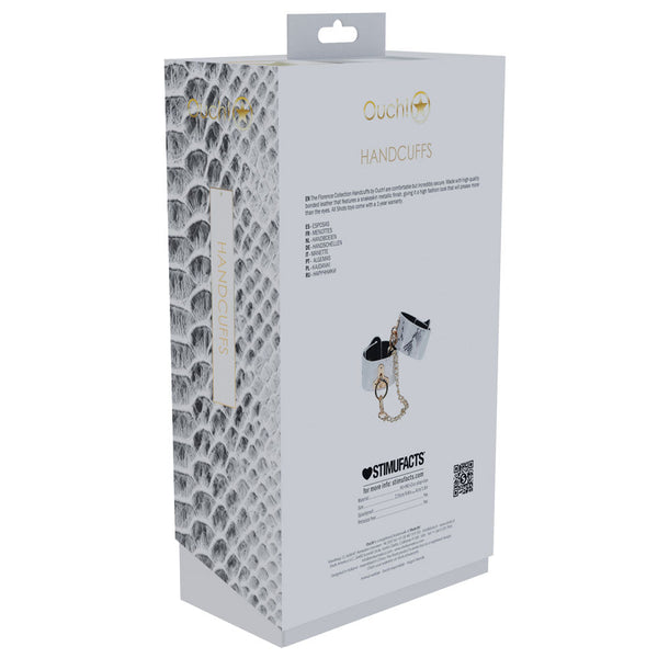 Ouch! Florence Collection Handcuffs White Restraints Restraint Kits & Sets