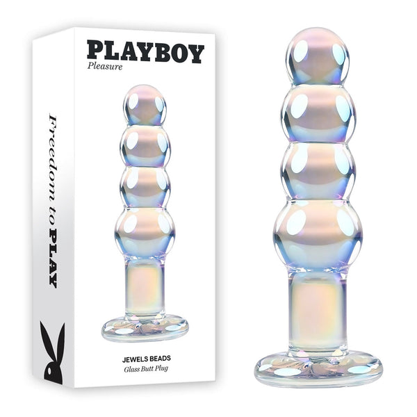 Playboy Pleasure Jewels Beads Clear Glass 12 Cm Anal Anal Balls & Beads