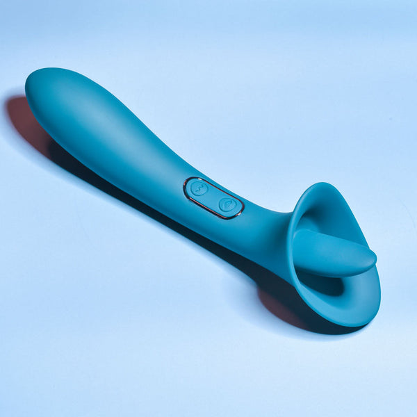 Playboy Pleasure True Indulgence Teal 21.3 Cm Usb Rechargeable  With Flicking Tip Clitoral s