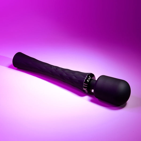 Playboy Pleasure Royal Black 29.2 Cm Usb Rechargeable Massage Wand Massagers & Wands