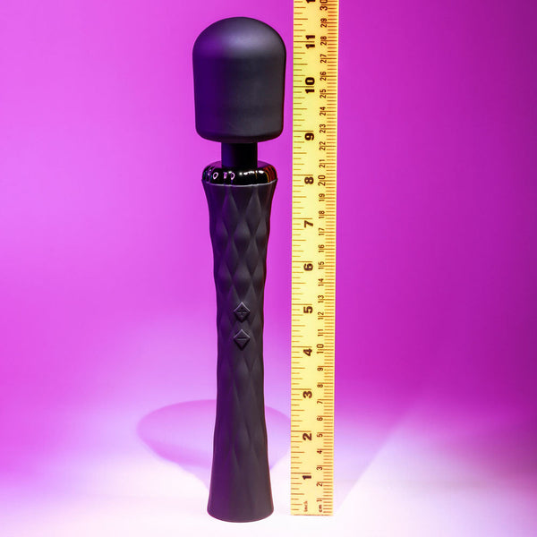 Playboy Pleasure Royal Black 29.2 Cm Usb Rechargeable Massage Wand Massagers & Wands