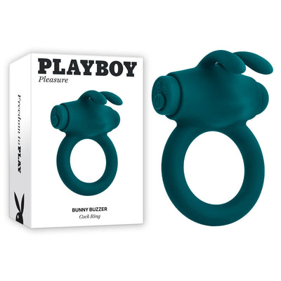 Playboy Pleasure Bunny Buzzer Green Usb Rechargeable Vibrating  Ring  Rings