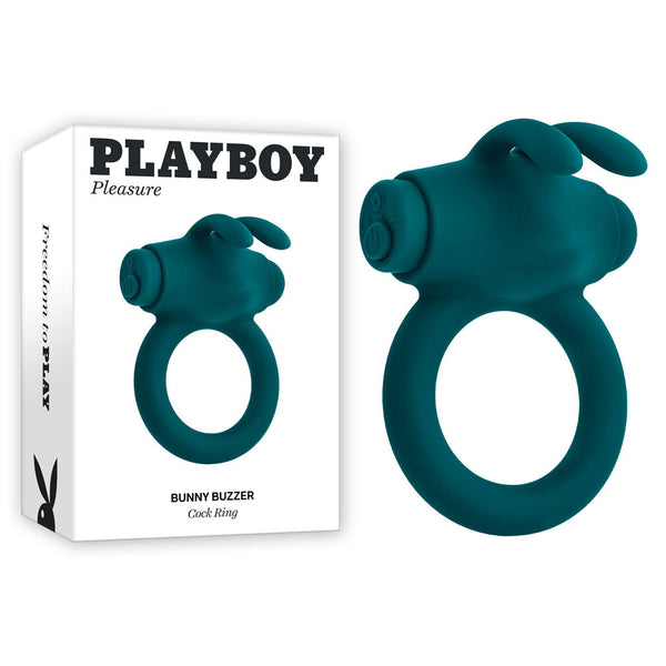 Playboy Pleasure Bunny Buzzer Green Usb Rechargeable Vibrating  Ring  Rings