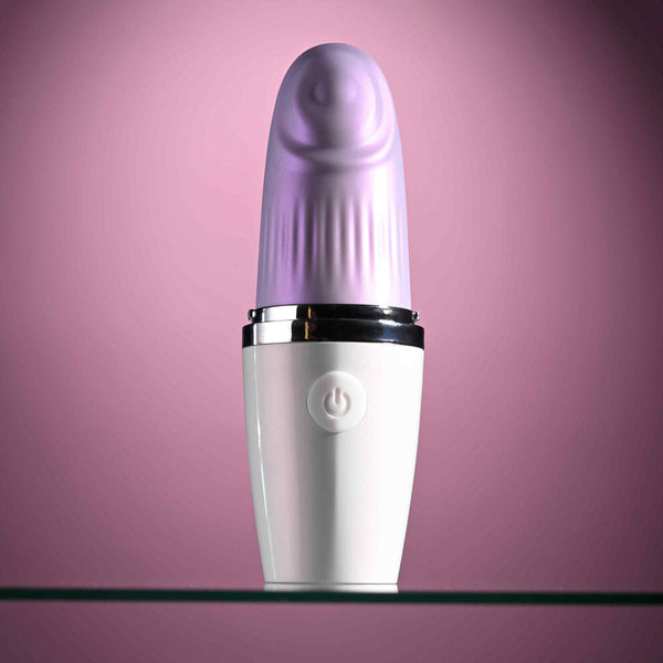 Playboy Pleasure Getaway White/Purple 14.2 Cm Usb Rechargeable Tapping Stimulator Clitoral s