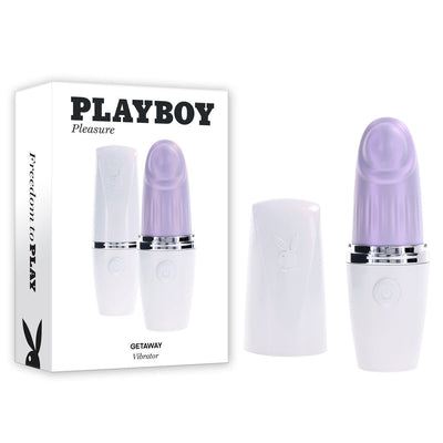 Playboy Pleasure Getaway White/Purple 14.2 Cm Usb Rechargeable Tapping Stimulator Clitoral s