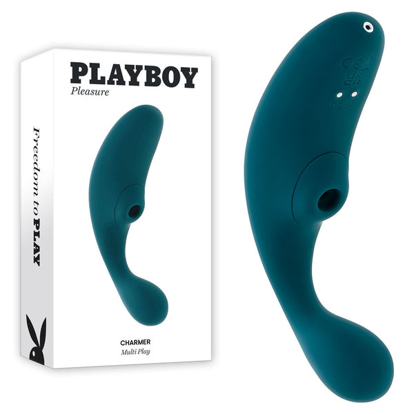 Playboy Pleasure Charmer Blue Usb Rechargeable  With Clitoral Suction Wireless s