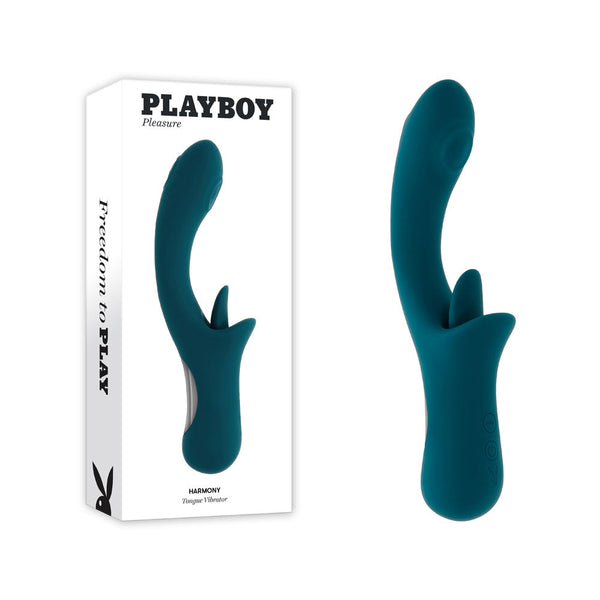 Playboy Pleasure Harmony Blue 22.9 Cm Usb Rechargeable  With Clitoral Flicker G Spot s