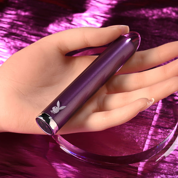 Playboy Pleasure Amethyst Purple 12.4 Cm Usb Rechargeable Glass Tipped Mini  Wireless s