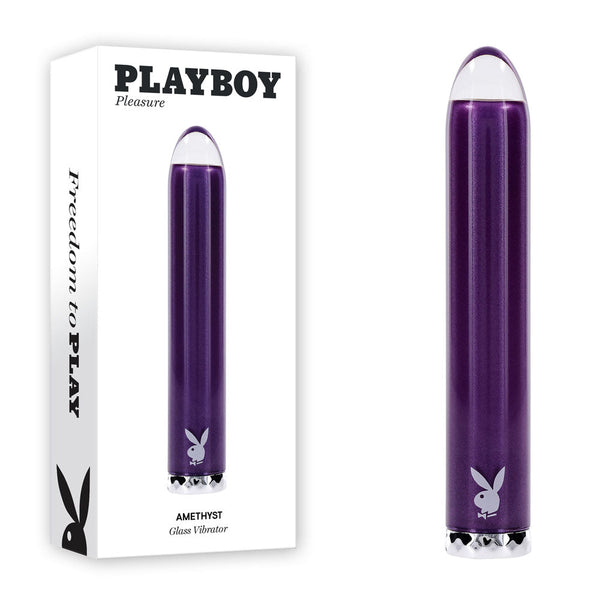 Playboy Pleasure Amethyst Purple 12.4 Cm Usb Rechargeable Glass Tipped Mini  Wireless s