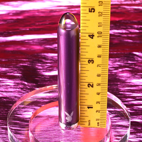 Playboy Pleasure Amethyst Purple 12.4 Cm Usb Rechargeable Glass Tipped Mini  Wireless s