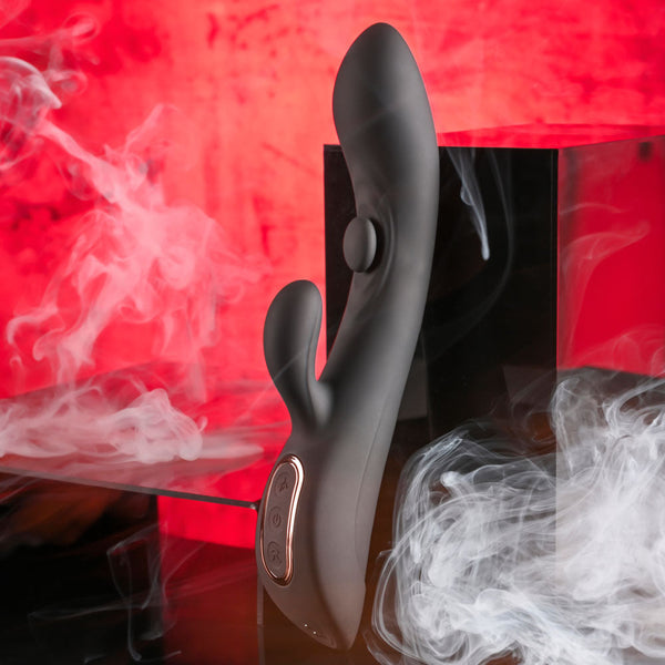 Playboy Pleasure Thats The Spot Black 23.3 Cm Usb Rechargeable Rabbit  With G Spot Tapper Rabbit s