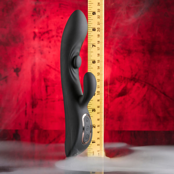 Playboy Pleasure Thats The Spot Black 23.3 Cm Usb Rechargeable Rabbit  With G Spot Tapper Rabbit s