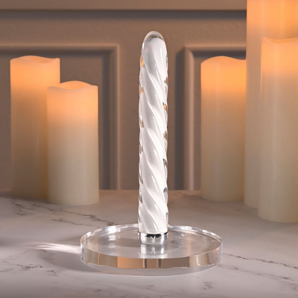Playboy Pleasure In A Twist White Glass 17.5 Cm Usb Rechargeable  Wireless s