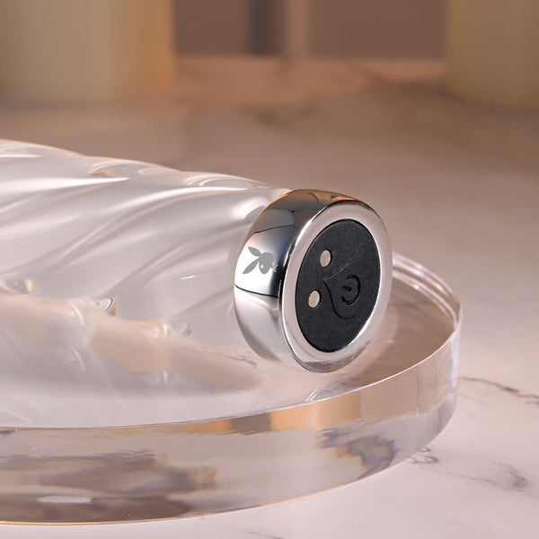 Playboy Pleasure In A Twist White Glass 17.5 Cm Usb Rechargeable  Wireless s